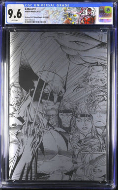 X-MEN #11 CGC 9.6 🔥 MX PANINI JIM LEE SDCC EXCLUSIVE B&W FOIL REPRINT LTD 1000