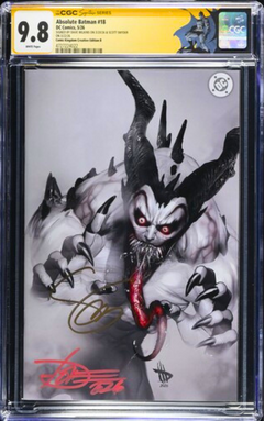 ABSOLUTE BATMAN 18 SS CGC 9.8 🔥 WILKINS VIRGIN 2x SIGNED BY SNYDER AND WILKINS