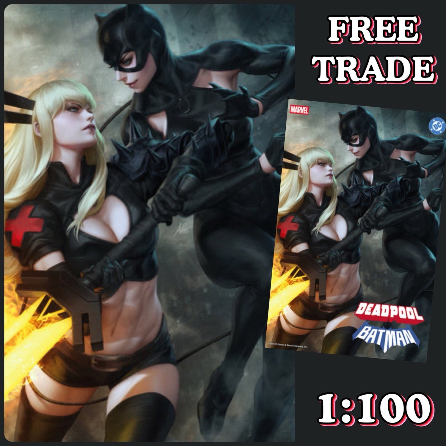 Marvel/DC: Deadpool/Batman #1 Artgerm [1:100] Virgin Variant 🔥 TOPLOADER