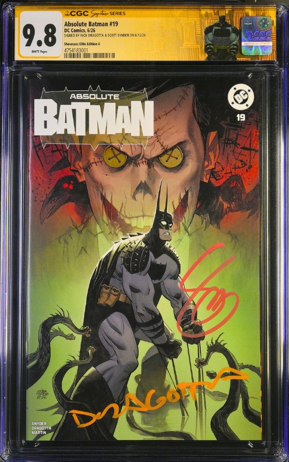 ABSOLUTE BATMAN #19 SS CGC 9.8 🔥 ROBINSON COVER SIGNED BY SNYDER & DRAGOTTA