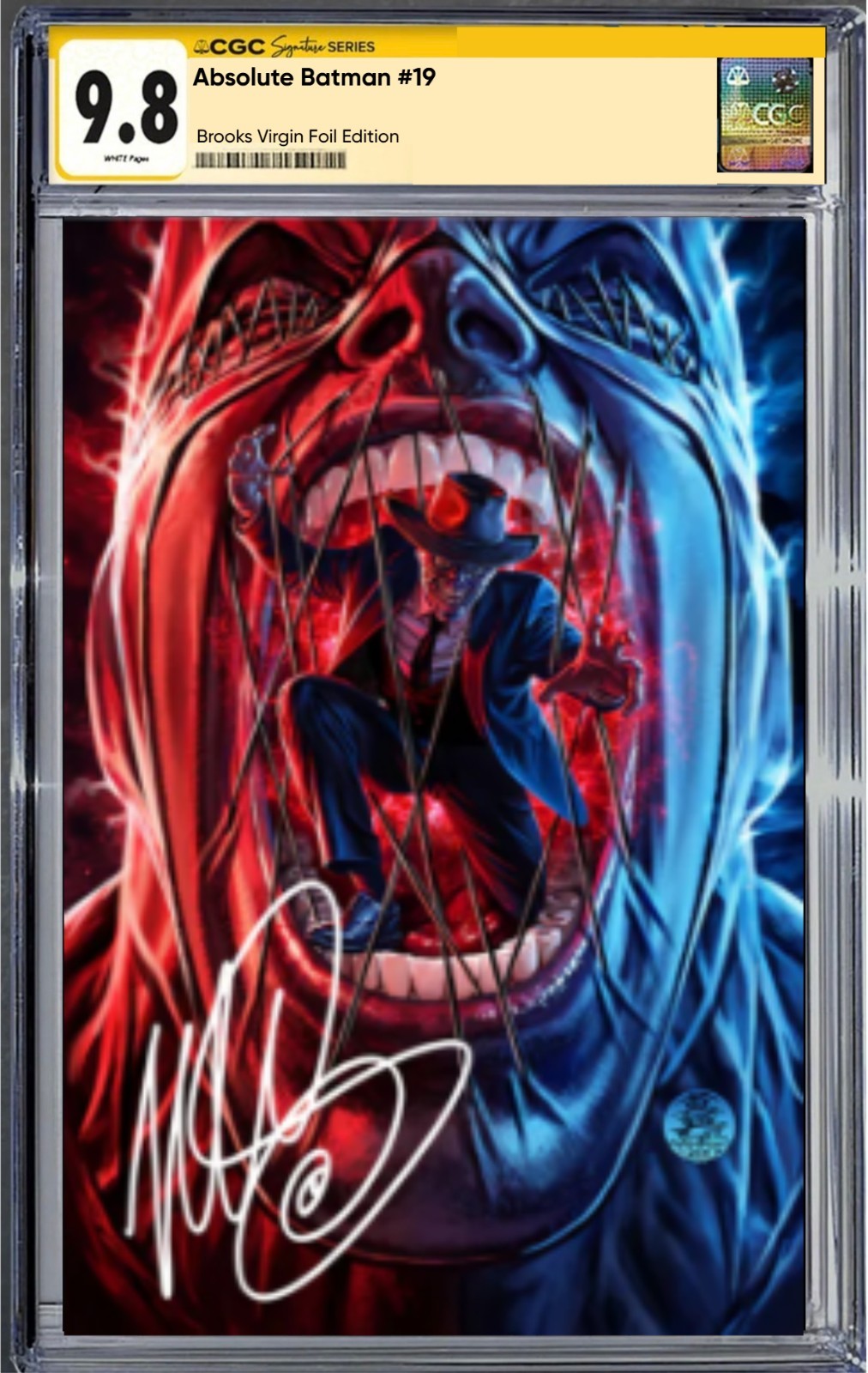 ABSOLUTE BATMAN #19 SS CGC 9.8 🔥 SIGNED MARK BROOKS VIRGIN FOIL