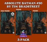 ABSOLUTE BATMAN #20 🦇🔥 TIM BRADSTREET 3-PACK TRADE, VIRGIN AND FOIL VIRGIN PRE