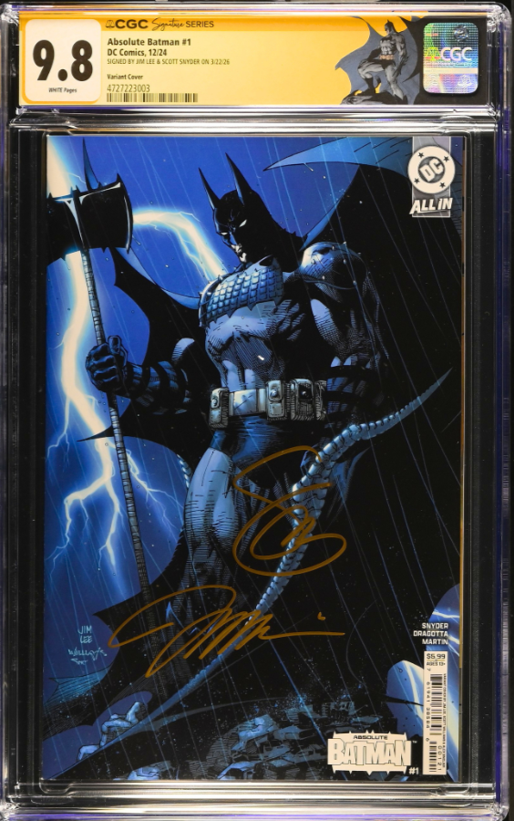 ABSOLUTE BATMAN #1 SS CGC 9.8 🔥 LEE AND WILLIAMS COVER SIGNED BY LEE AND SNYDER
