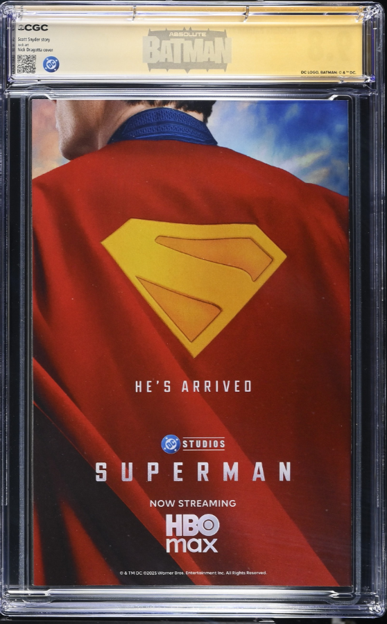 ABSOLUTE BATMAN #15 CGC SS 9.8 🔥 DRAGOTTA COVER SIGNED BY SNYDER AND DRAGOTTA