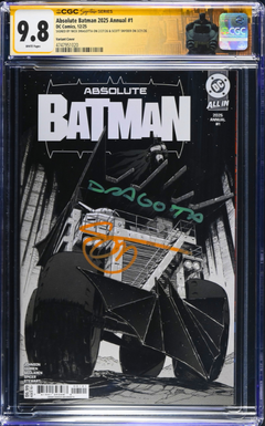 ABSOLUTE BATMAN 2025 ANNUAL 1 CGC 9.8 🔥 1ST PRINT B&W SIGNED SNYDER DRAGOTTA