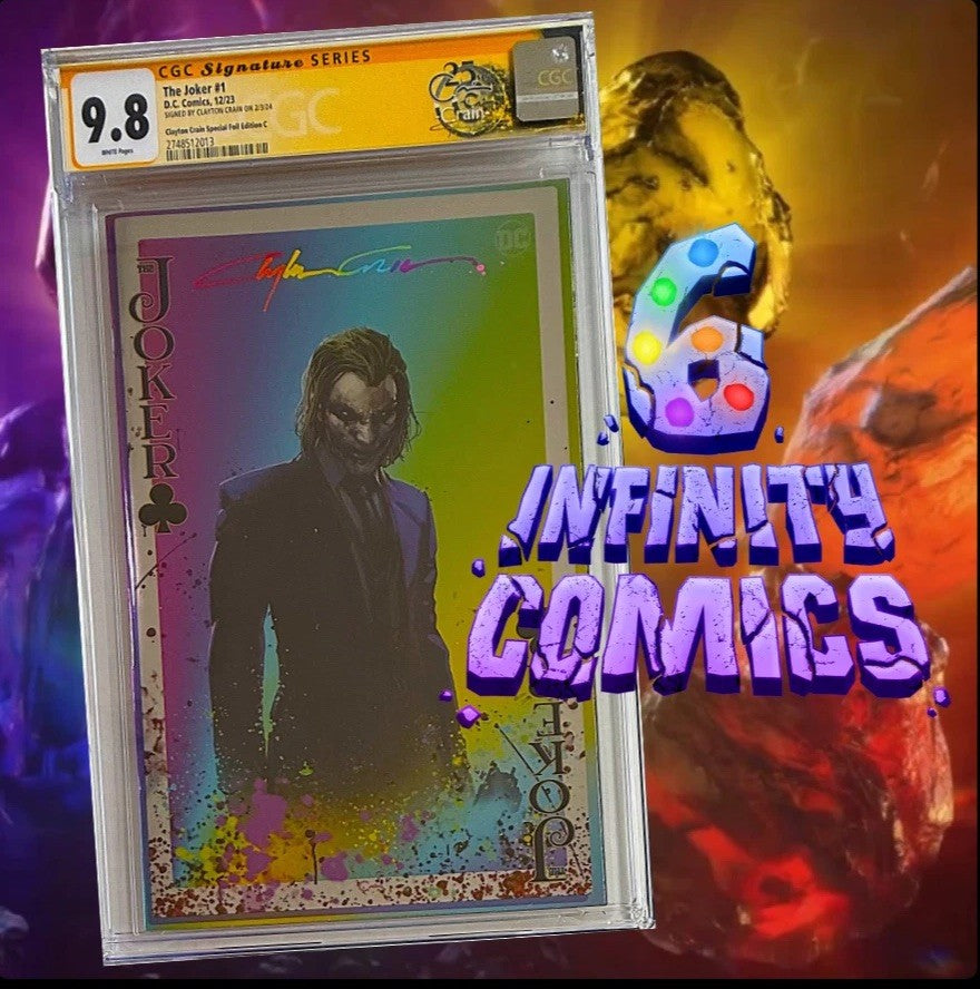 THE JOKER #1 SS CGC 9.8 🔥 MEGACON FOIL VARIANT  CLAYTON CRAIN INFINITY SIGNED