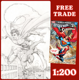 MARVEL/DC: SPIDER-MAN/SUPERMAN #1 🔥 1:200 GREG CAPULLO VIRGIN SKETCH
