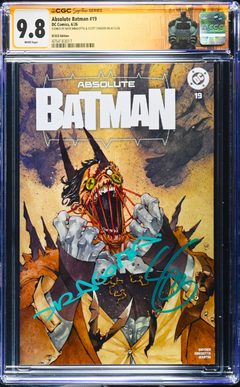 ABSOLUTE BATMAN #19 SS CGC 9.8 🔥 HILL COVER 2x SIGNED BY SNYDER & DRAGOTTA