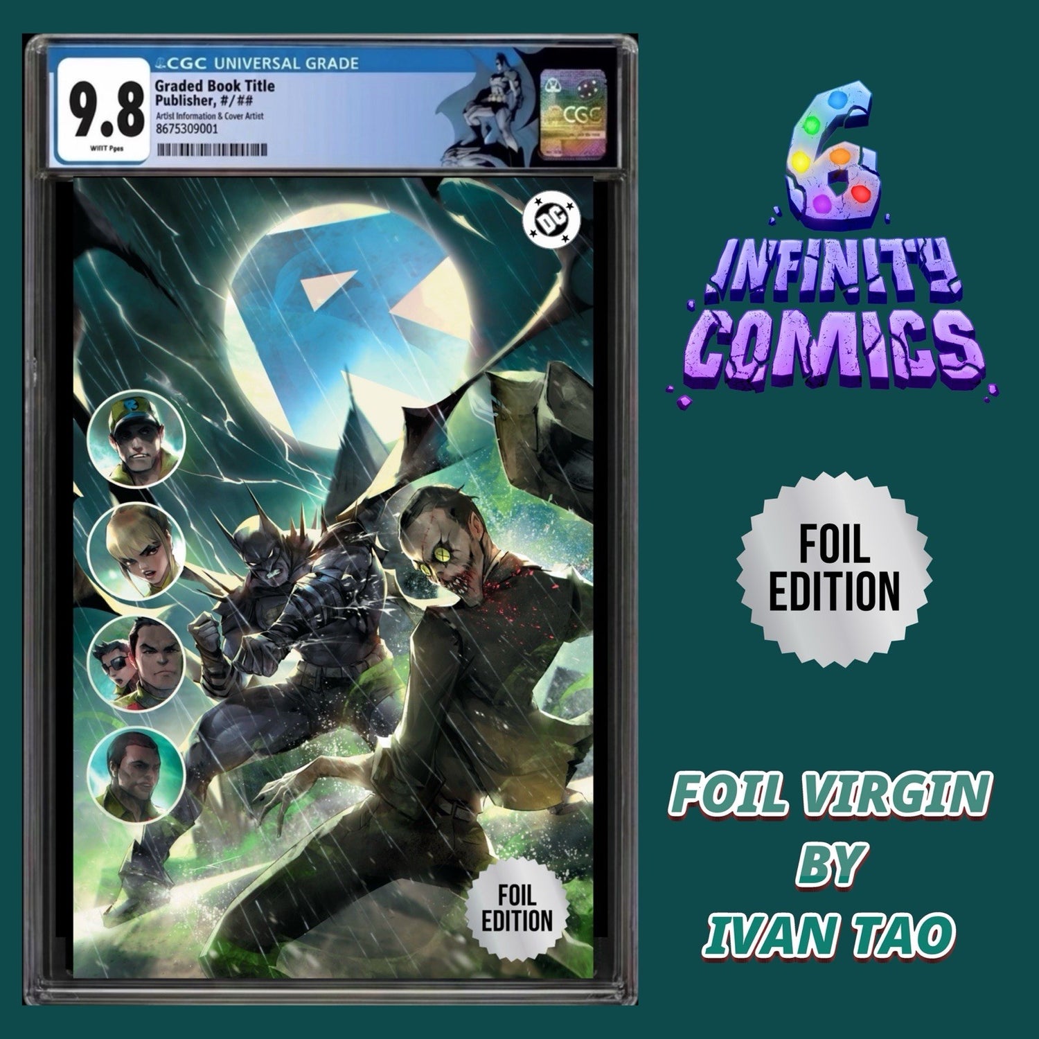 ABSOLUTE BATMAN #20 CGC 9.8🔥 IVAN TAO VIRGIN FOIL ‼️ LMT 1K PRE 5/13