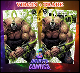 ABSOLUTE BATMAN #18, TYLER KIRKHAM BATTLE DAMAGE VIRGIN & TRADE DRESS SET