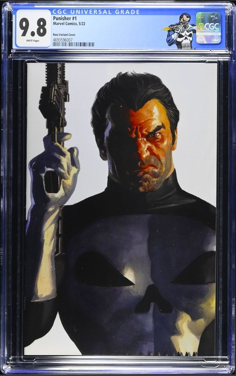 PUNISHER #1 CGC 9.8 🔥 ALEX ROSS TIMELESS VIRGIN VARIANT CUSTOM PUNISHER LABEL