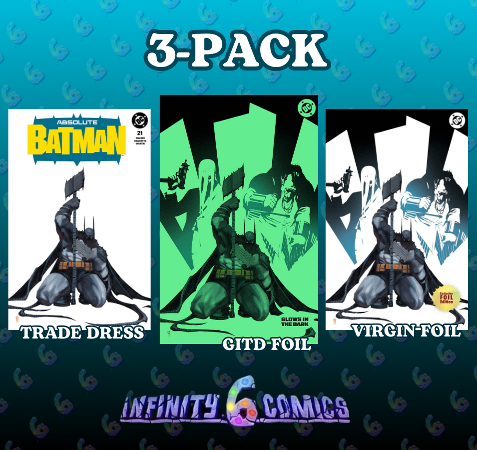 ABSOLUTE BATMAN #21 🦇🔥 MERCADO 3-PACK TRADE, FOIL VIRGIN, GLOW-IN-THE-DARK