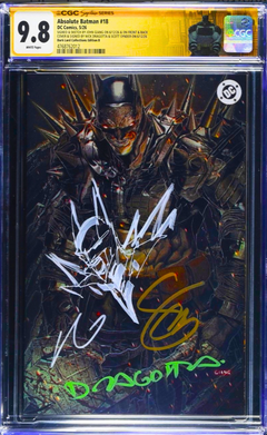 ABSOLUTE BATMAN 18 SS CGC 9.8🔥 VIRGIN GIANG REMARK 3 SIGNED DRAGOTTASNYDERGIANG