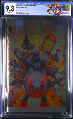 CIVIL WAR #1 CGC 9.8 🔥 FACSIMILE EDITION 2025 MICHAEL TURNER FOIL VARIANT