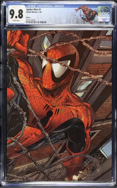 SPIDER-MAN #1 CGC 9.8 🔥 VIRGIN PANINI MEXICO FOIL CUSTOM SPIDER-MAN LABEL
