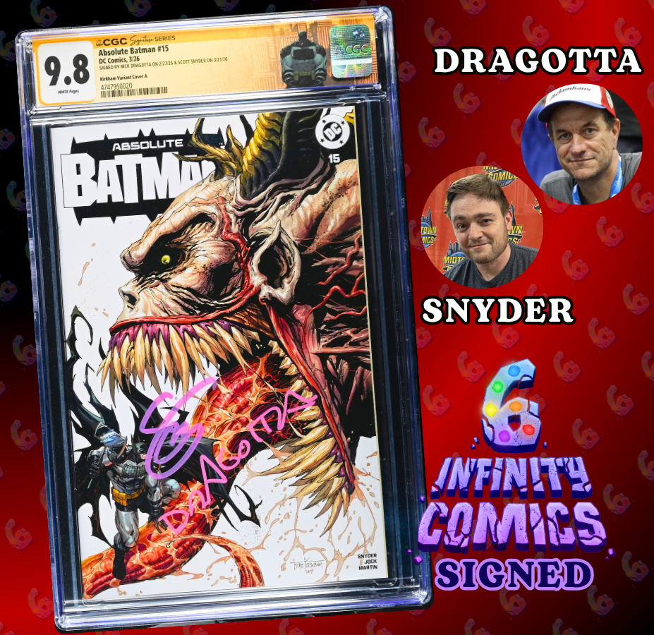 ABSOLUTE BATMAN #15 CGC SS 9.8 🔥 KIRKHAM COVER SIGNED BY SNYDER AND DRAGOTTA