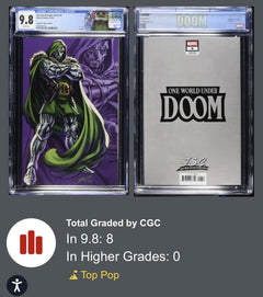 ONE WORLD UNDER DOOM 6 CGC 9.8 🔥 1:100 JS CAMPBELL JUST SPECTACULAR COLLECTION