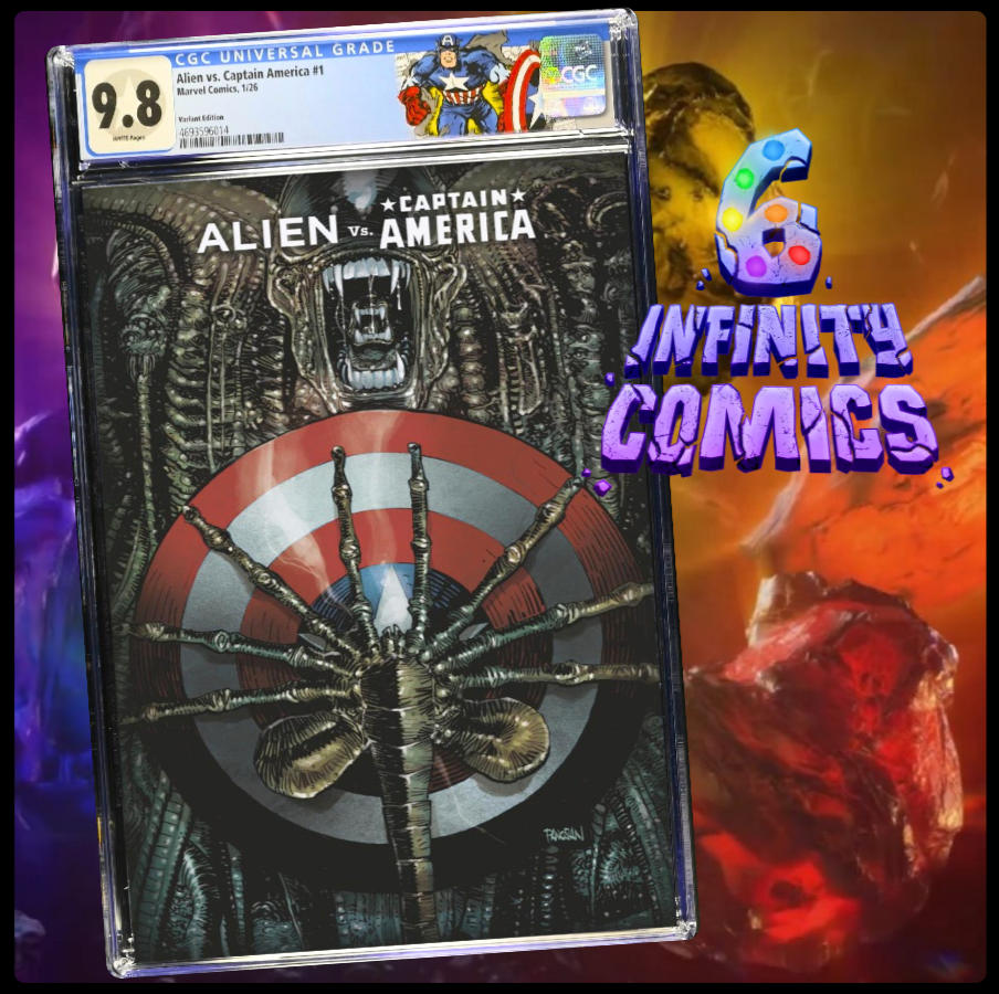 ALIEN VS. CAPTAIN AMERICA #1 CGC 9.8 🔥 1ST PRINT DAN PANOSIAN FOIL KEY 1ST APP