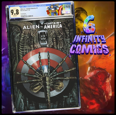 ALIEN VS. CAPTAIN AMERICA #1 CGC 9.8 🔥 1ST PRINT DAN PANOSIAN FOIL KEY 1ST APP