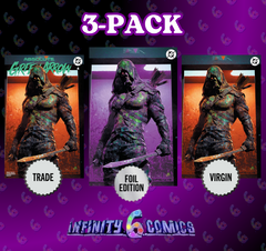 ABSOLUTE GREEN ARROW #4 🔥 BARENDS 3-PACK TRADE, VIRGIN, FOIL LTD 1000 SDCC