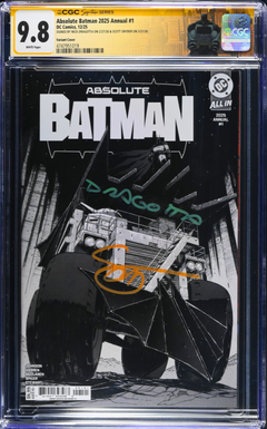 ABSOLUTE BATMAN 2025 ANNUAL 1 CGC 9.8 🔥 1ST PRINT B&W SIGNED DRAGOTTA SNYDER