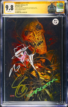 ABSOLUTE BATMAN 19 SS CGC 9.8🔥 VIRGIN GIANG REMARK 3 SIGNED DRAGOTTASNYDERGIANG