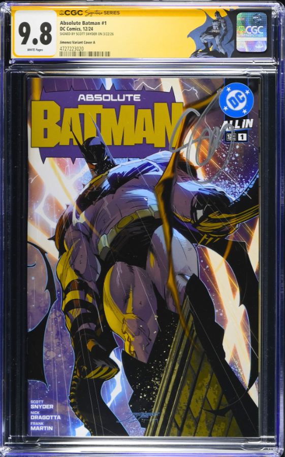 ABSOLUTE BATMAN 1 SS CGC 9.8 🔥 JIMENEZ FAN EXPO VARIANT SIGNED BY SCOTT SNYDER