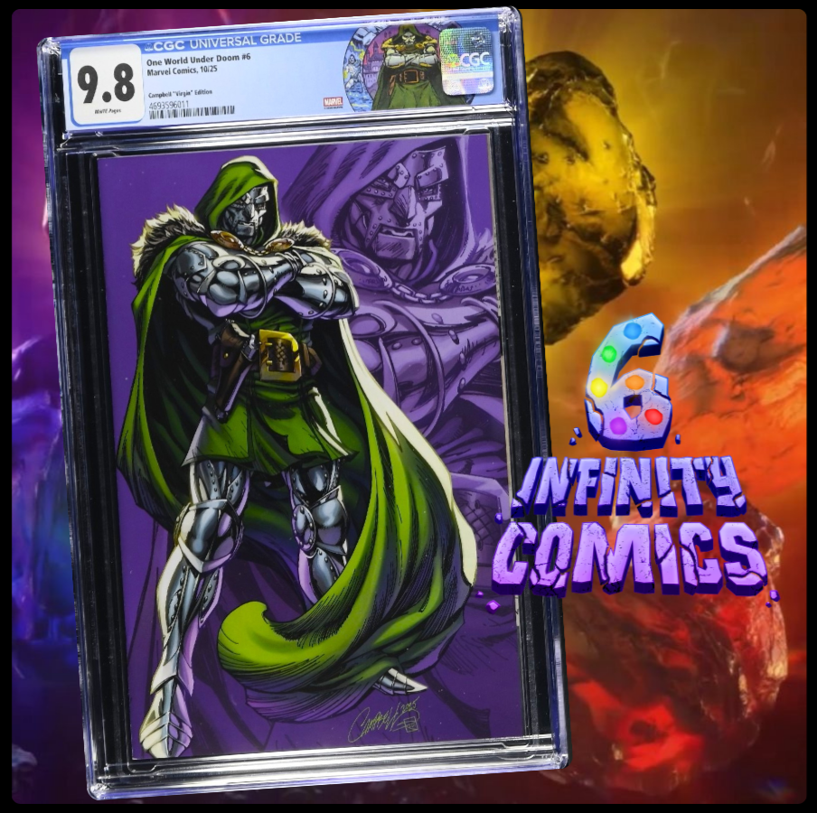 ONE WORLD UNDER DOOM 6 CGC 9.8 🔥 1:100 JS CAMPBELL JUST SPECTACULAR COLLECTION