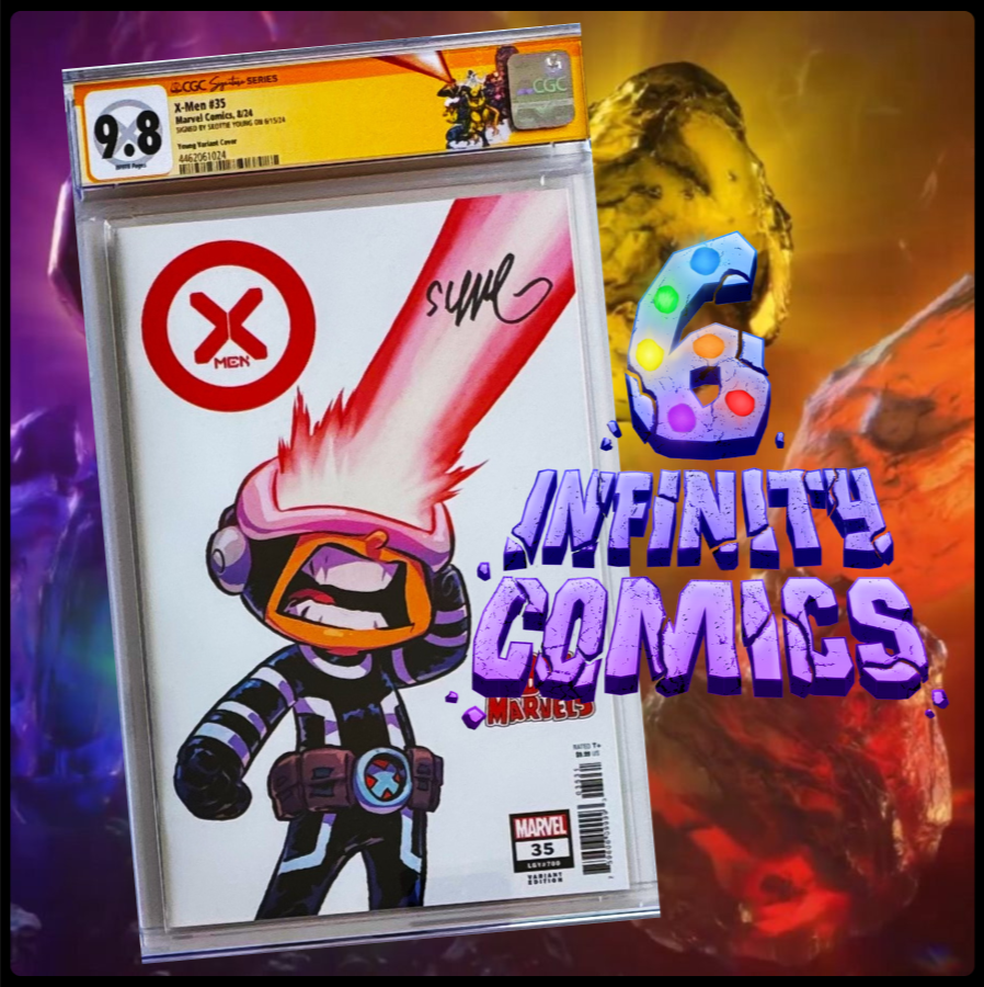 X-MEN #35 CGC 9.8 SS 🔥 SIGNED BY SKOTTIE YOUNG BIG MARVELS VARIANT CYCLOPS