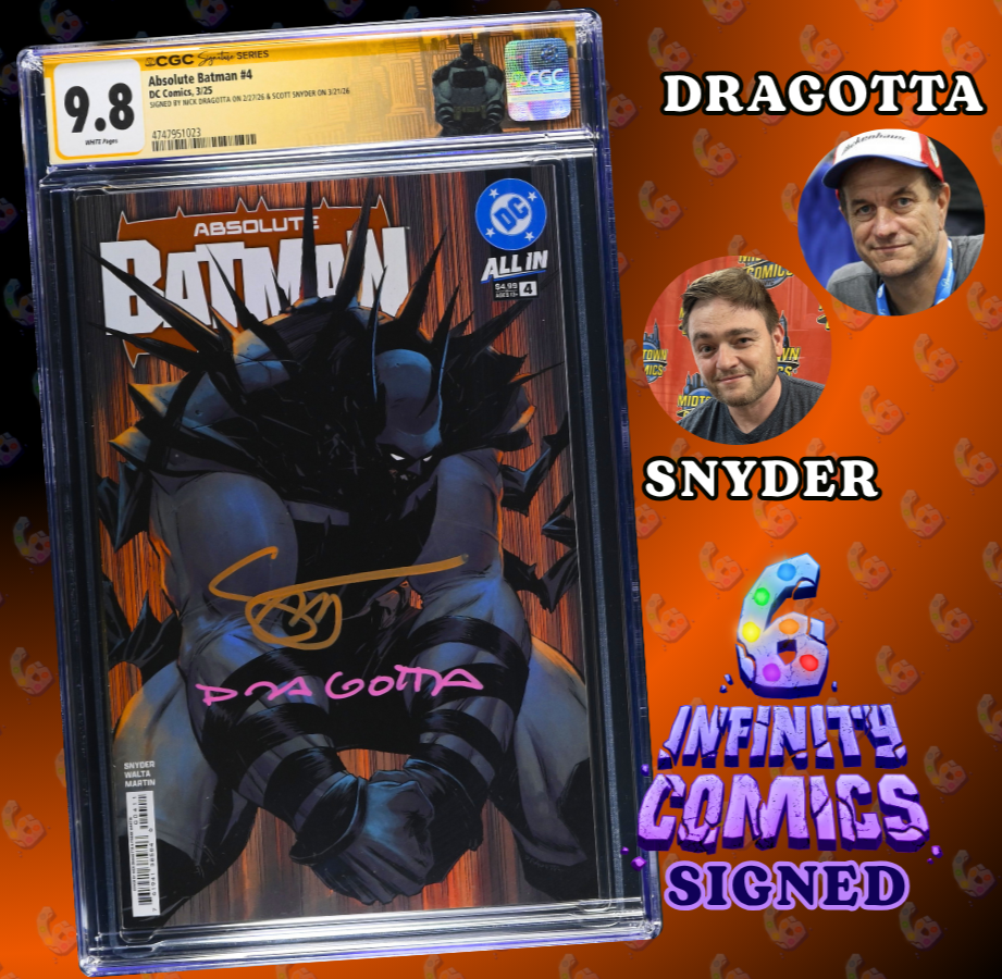 ABSOLUTE BATMAN #4 SS CGC 9.8 🔥 DRAGOTTA COVER SIGNED BY SNYDER & DRAGOTTA