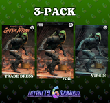 ABSOLUTE GREEN ARROW #2 🔥 BARENDS 3-PACK TRADE, VIRGIN, FOIL SDCC EXCLUSIVE