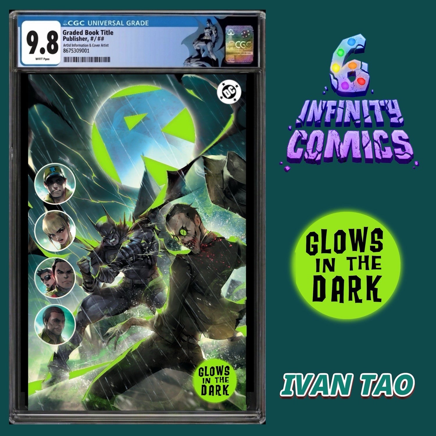 ABSOLUTE BATMAN #20 CGC 9.8🔥 IVAN TAO  GLOW-IN-THE-DARK VARIANT LMT 1K PRE 5/13