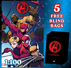 AVENGERS #1 🔥 1:100 ROSE BESCH VARIANT [5 FREE BLIND BAGS]