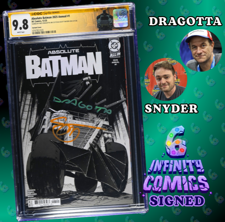 ABSOLUTE BATMAN 2025 ANNUAL 1 CGC 9.8 🔥 1ST PRINT B&W SIGNED SNYDER DRAGOTTA