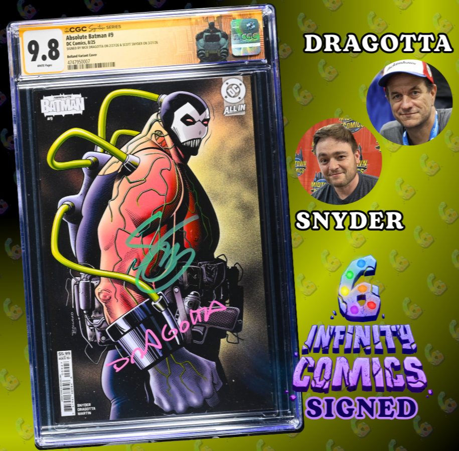ABSOLUTE BATMAN #9 SS CGC 9.8 🔥 BRIAN BOLLAND COVER SIGNED SNYDER DRAGOTTA