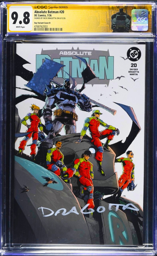 ABSOLUTE BATMAN #20 SS CGC 9.8 🔥 SOY COVER B WRAPAROUND SIGNED BY DRAGOTTA