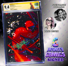 DAREDEVIL #1 CGC SS 9.4 🔥 1:100 ROSE BESCH VIRGIN 2X SIGNED BESCH PHILLIPS