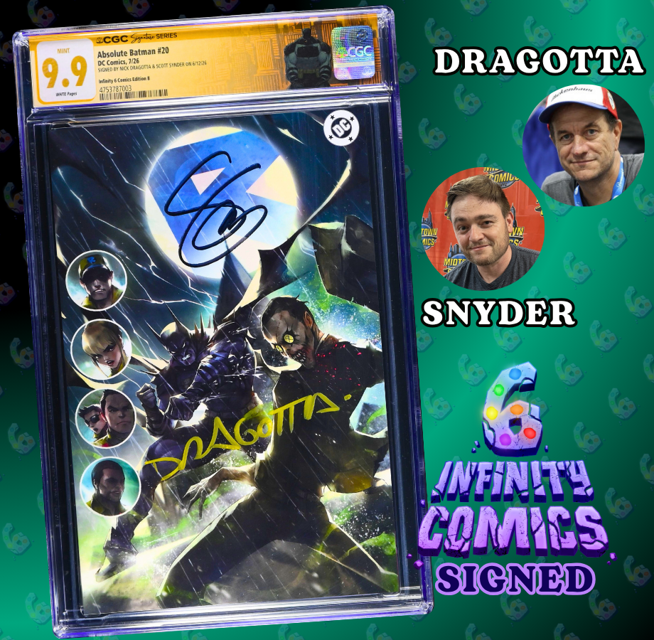 9.9 CGC SS ABSOLUTE BATMAN 20🔥TAO GLOW-IN-THE-DARK 2x SIGNED BY SNYDER DRAGOTTA