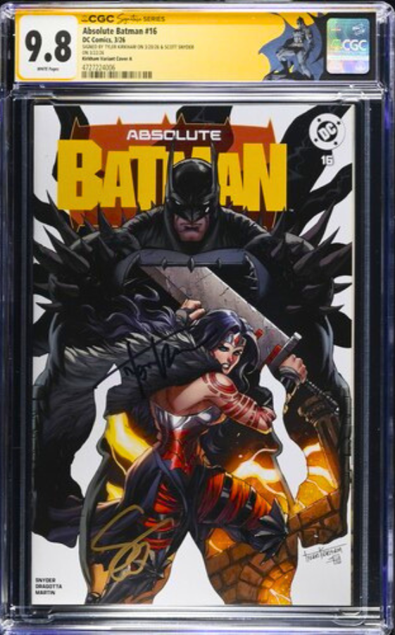 ABSOLUTE BATMAN #16 SS CGC 9.8 🔥 COVER A SIGNED BY TYLER KIRKHAM AND SNYDER