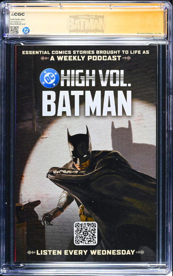 ABSOLUTE BATMAN #9 SS CGC 9.8 🔥 BRIAN BOLLAND COVER SIGNED SNYDER DRAGOTTA