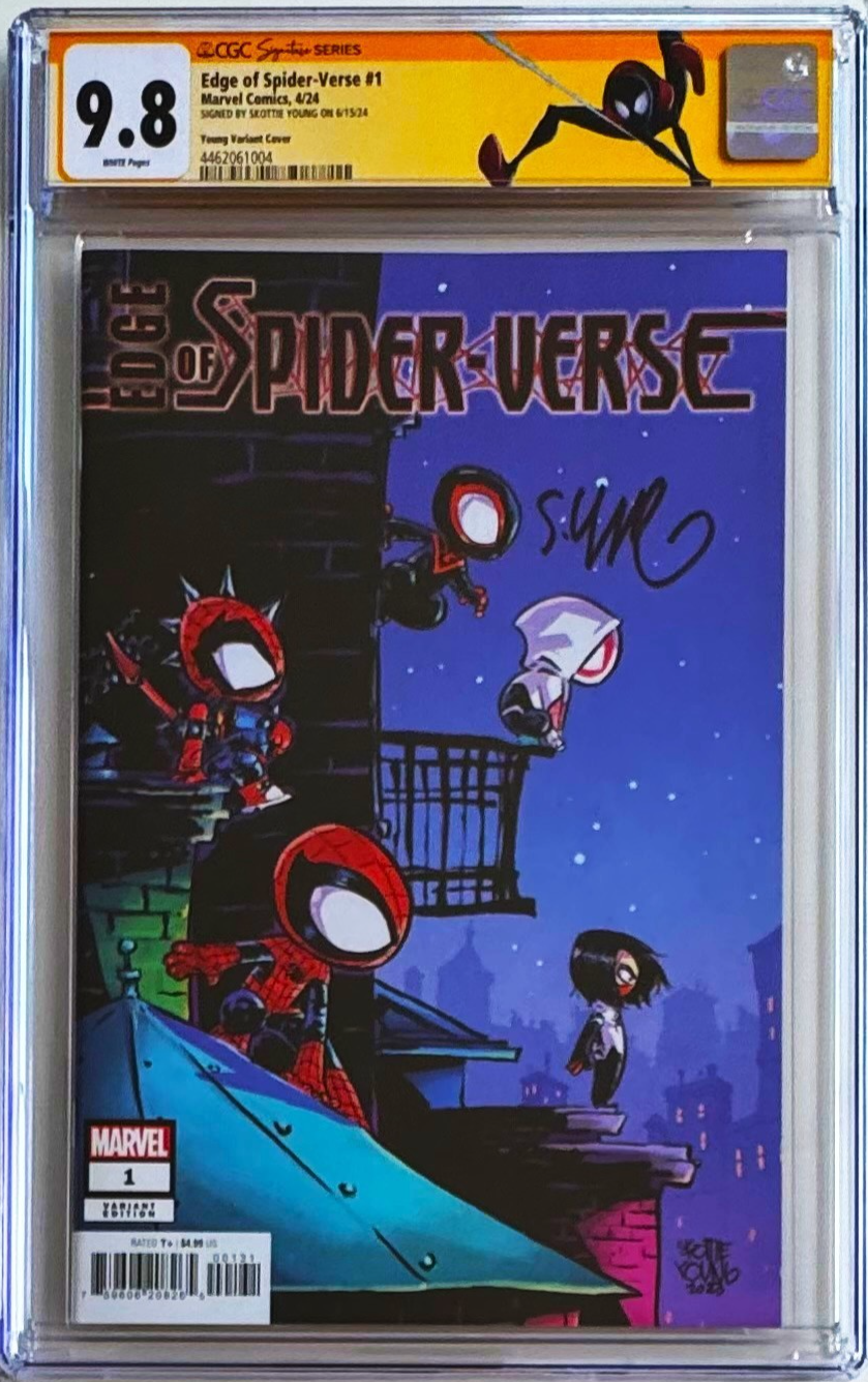 EDGE OF SPIDER-VERSE #1 CGC 9.8 NM/M 🔥 SIGNED SKOTTIE YOUNG VARIANT