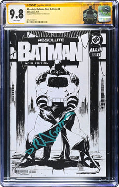 ABSOLUTE BATMAN NOIR EDITION #1 CGC SS 9.8 🔥 1ST PRINT B&W SIGNED BY DRAGOTTA