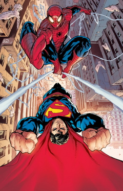 MARVEL/DC: SPIDER-MAN/SUPERMAN 1 🔥 1:50 RYAN STEGMAN VIRGIN 2ND PRINT PRE 5/27
