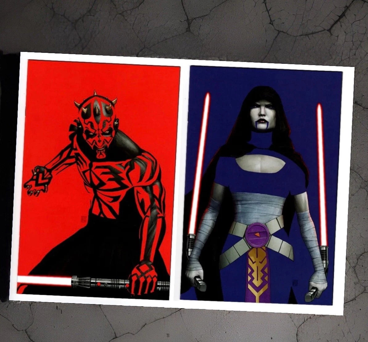 STAR WARS #41 (2024) NM LOT OF 2, DARTH MAUL, VENTRESS NEGATIVE SPACE JTC