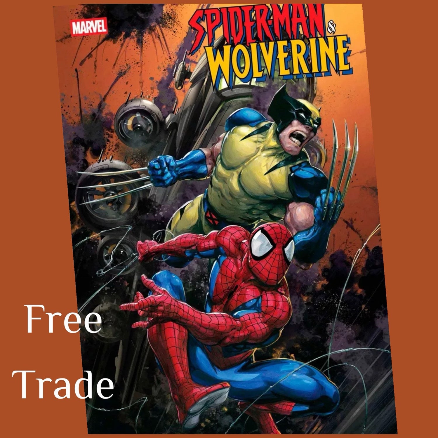 🔥‼️ [FREE TRADE] SPIDERMAN & WOLVERINE 1 1:100 CLAYTON CRAIN VIRGIN  ‼️🔥