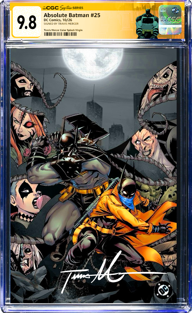 Virgin Variant, Virgin, Travis Mercer, Signed Edition, Scott Synder, Nick Dragotta, Custom Label, Color Splash, Color foil, CGC Custom Label, CGC 9.8, CGC, Batman custom label, Absolute Wonder Woman, Absolute Two Face, absolute scarecrow, Absolute Robin, absolute Poison Ivy, Absolute Penguin, Absolute Joker, Absolute Green Arrow, Absolute Clayface, Absolute Catwoman, Absolute Batman, Absolute Bat, Absolute Bane