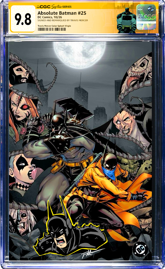 Virgin Variant, Virgin, Travis Mercer, Signed Edition, Scott Synder, Remarque, Nick Dragotta, Custom Label, Color Splash, Color foil, CGC Custom Label, CGC 9.8, CGC, Batman custom label, Absolute Wonder Woman, Absolute Two Face, absolute scarecrow, Absolute Robin, absolute Poison Ivy, Absolute Penguin, Absolute Joker, Absolute Green Arrow, Absolute Clayface, Absolute Catwoman, Absolute Batman, Absolute Bat, Absolute Bane
